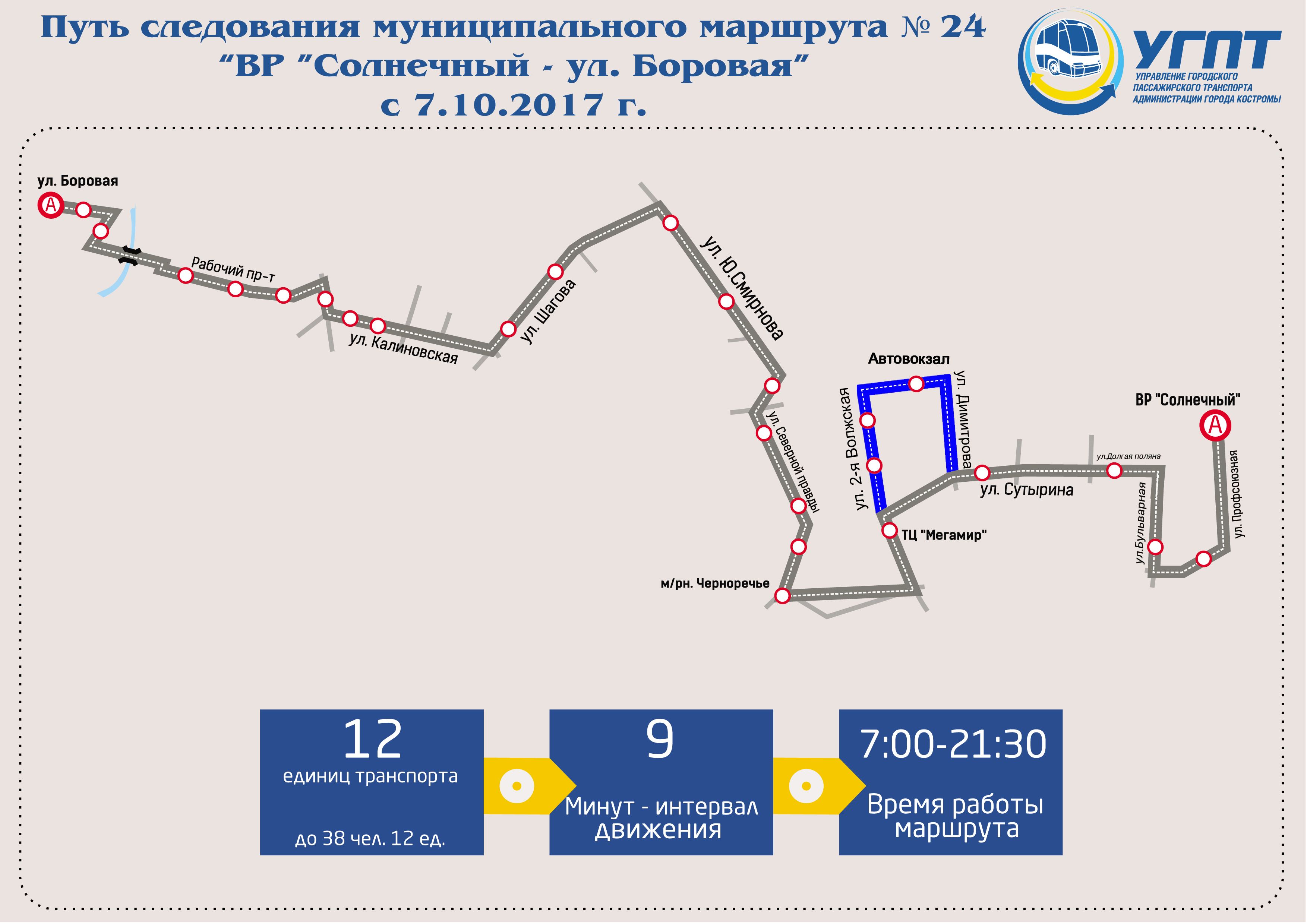 Кострома маршрут 8 маршрутки схема проезда